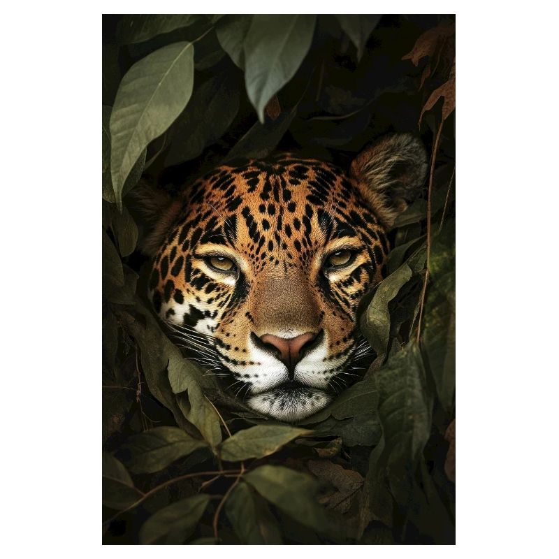 Jaguar caché dans la jungle