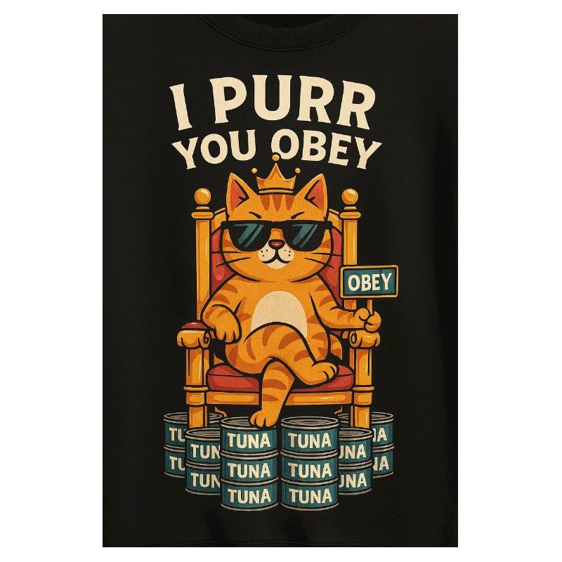 Commandes du roi des chats avec du thon
