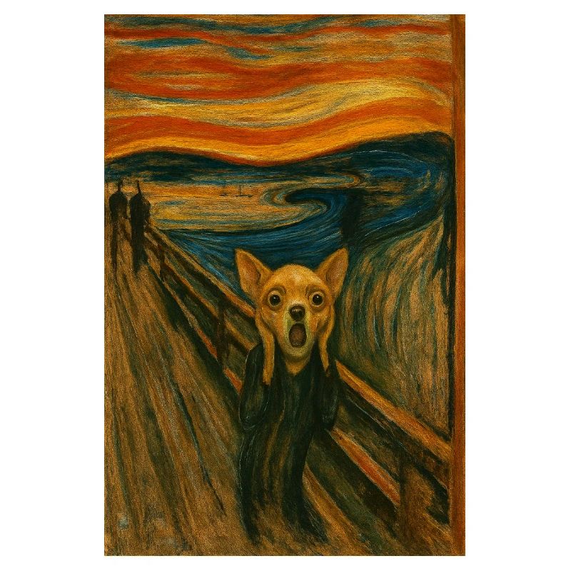 Chien d’effroi sur le sentier côtier