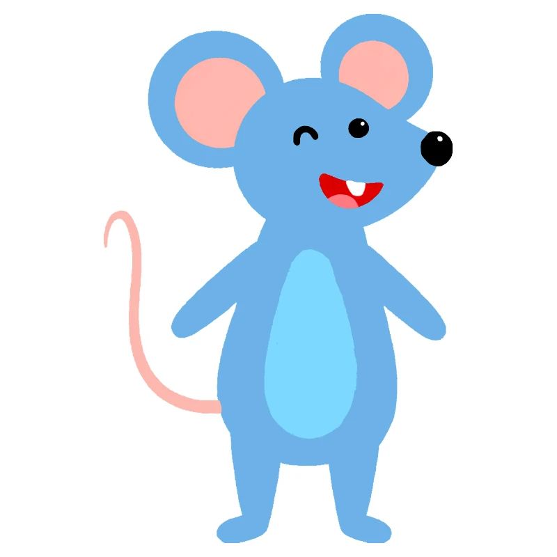 Zwinkernde blaue Maus