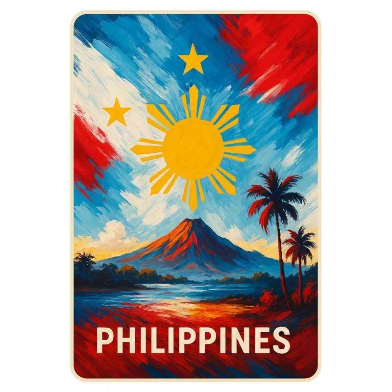 Philippinen Flaggen Design