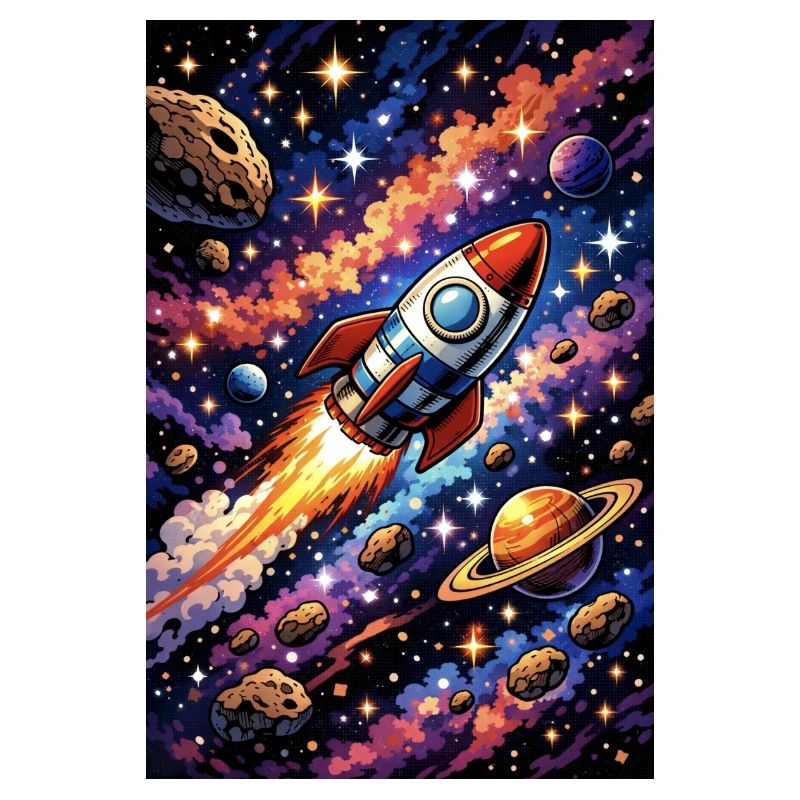 Raketenflug durch Kosmos