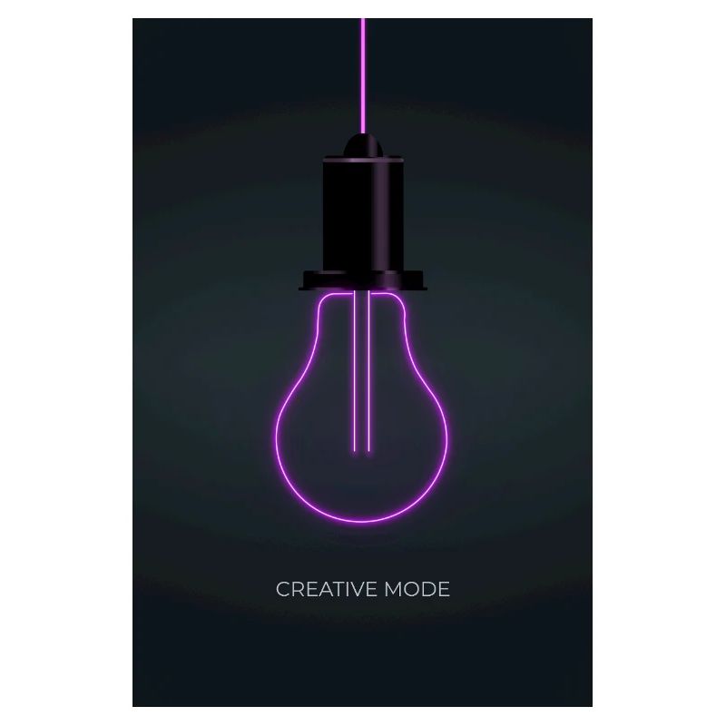 Creative Mode Neon Glühbirne Poster