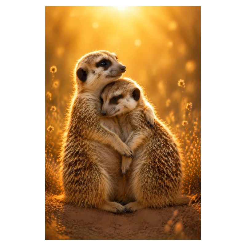 Erdmännchen Umarmung