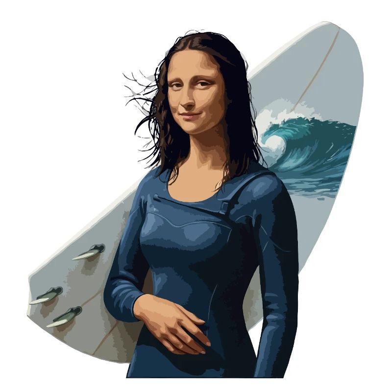 Mona Lisa Surf Babe