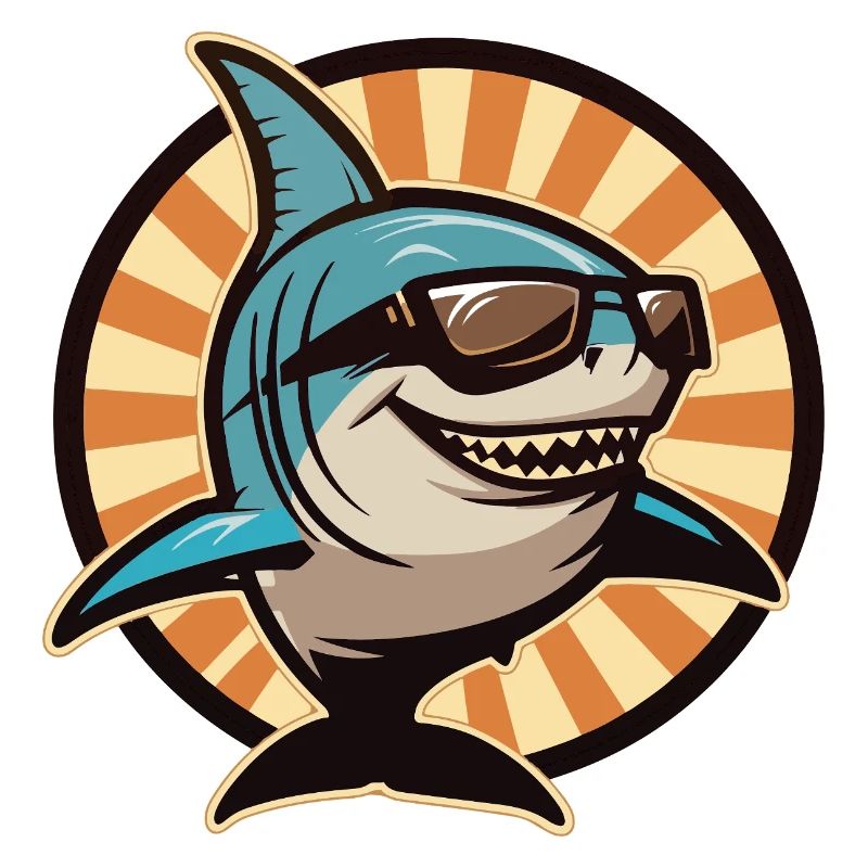 Requin Bande Dessinée Cool Été