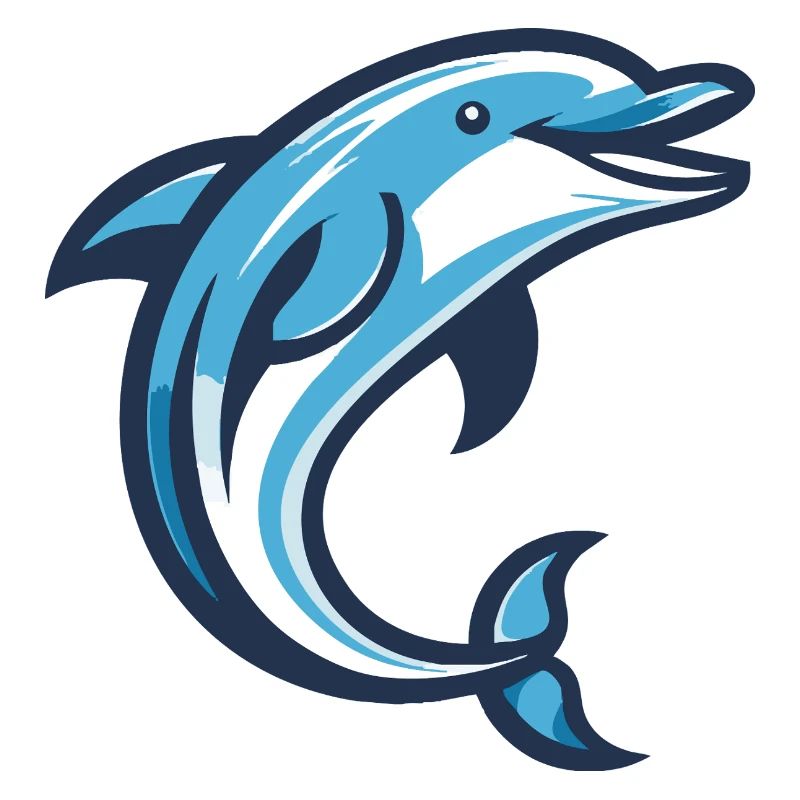 Dolphin blue wave