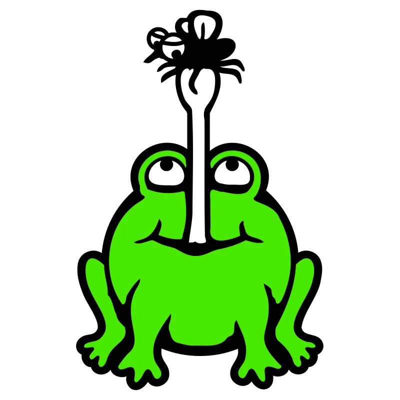 Frog catches fly tongue mosquito eat hunger toad