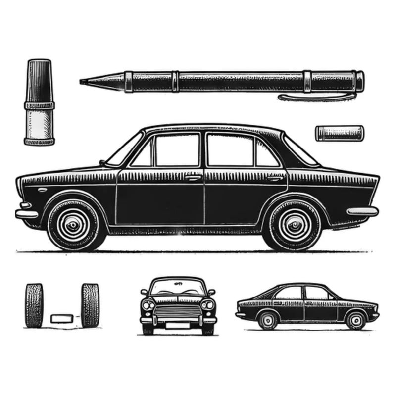 Black classic car