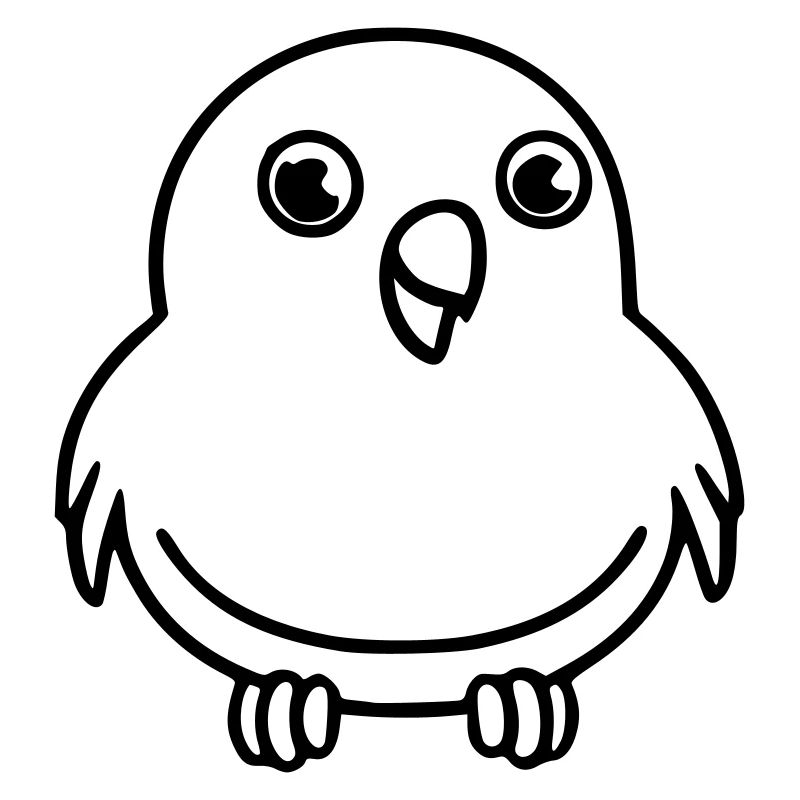 Chubby canary as vector illustration