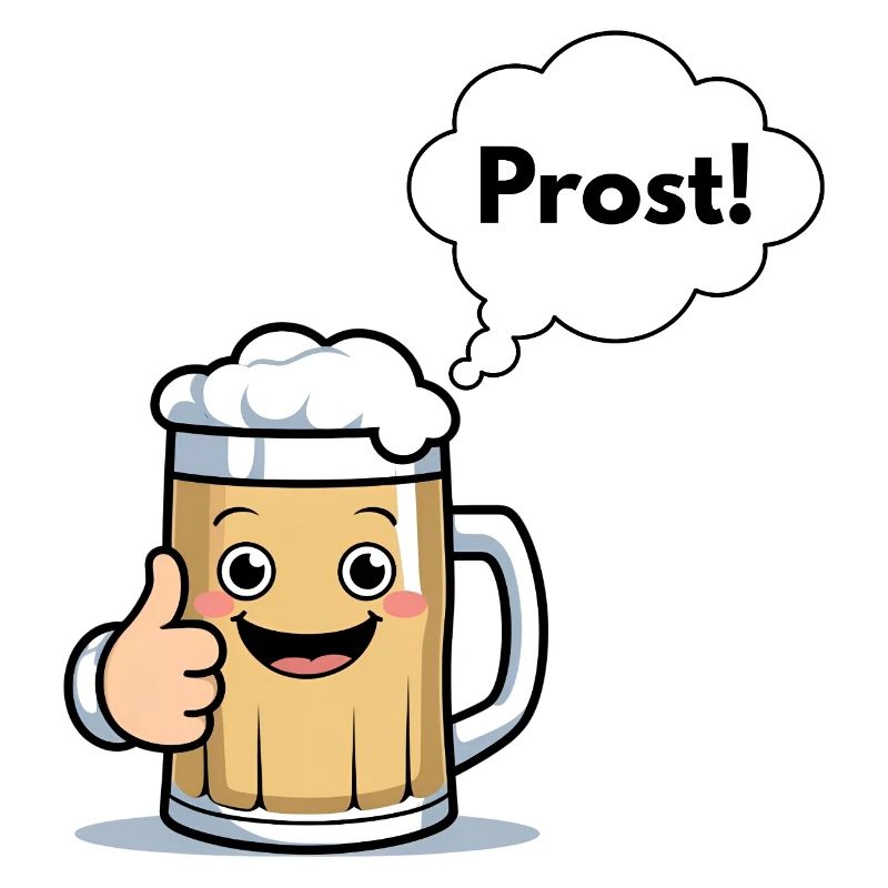 Chope de bière joyeuse « Cheers ! »