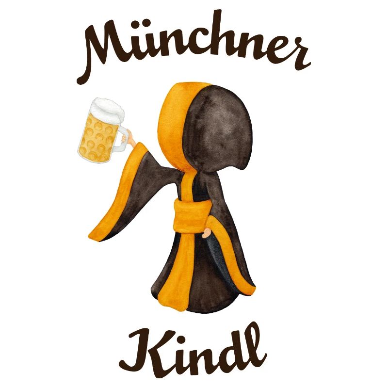 Münchner Kindl mit Masskrug und Bier