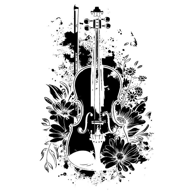 Style de dessin animé de violon