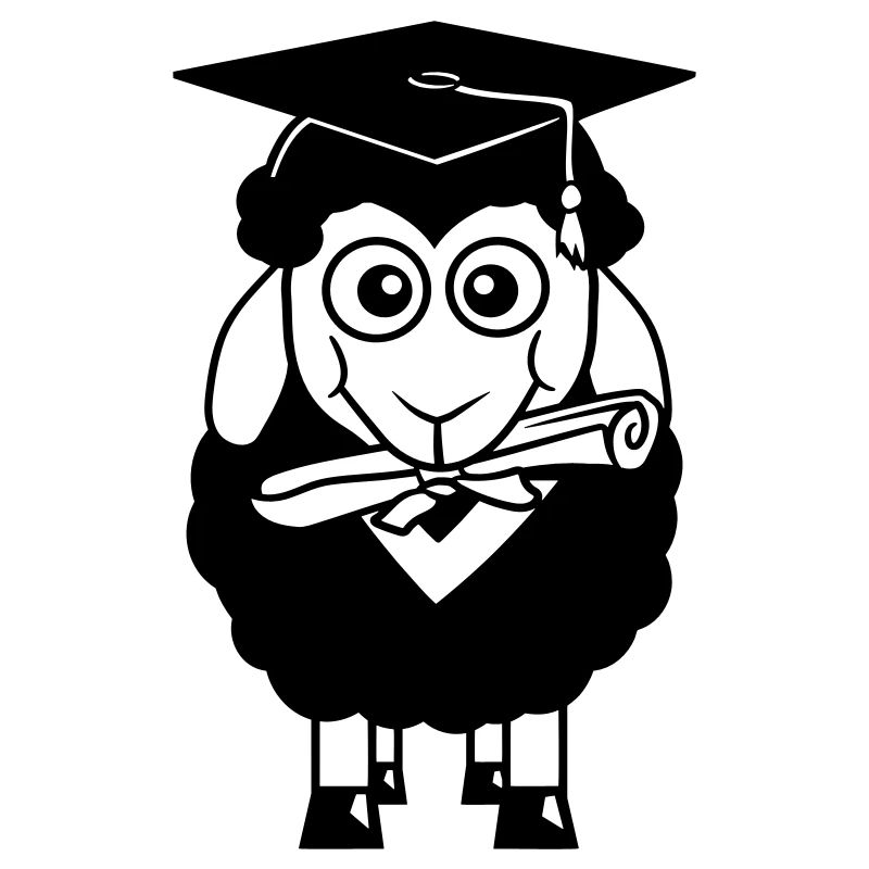 Sheep School Certificate College Graduation Abi Students