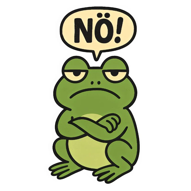 Statement Nope Frog Just No