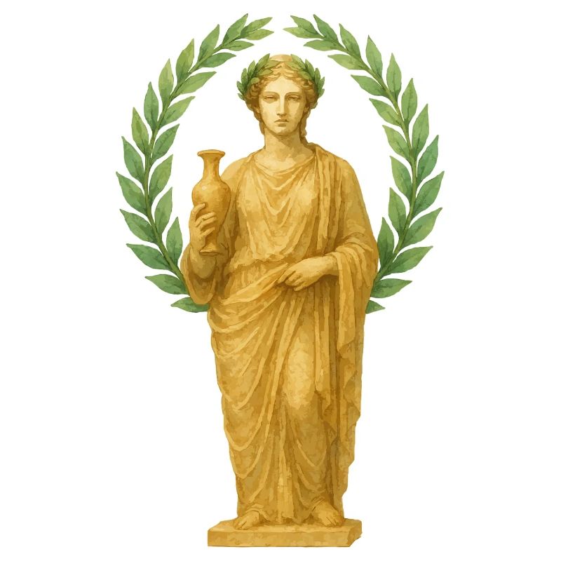 Statue couronne de laurier