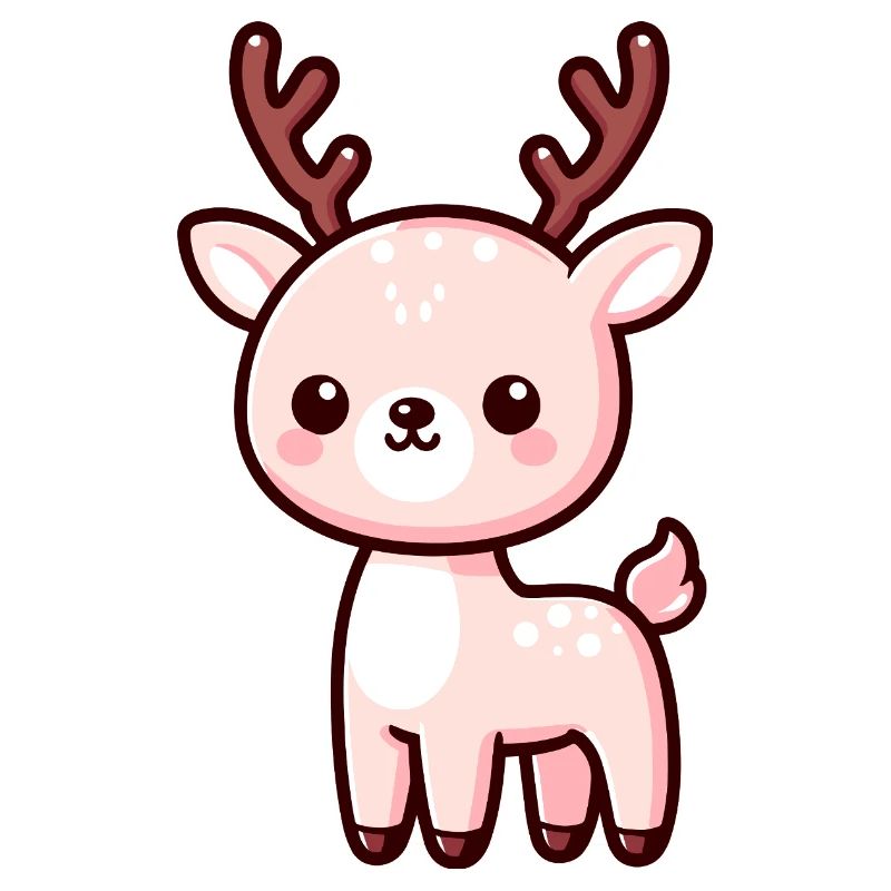 Conception de dessin animé de renne mignon