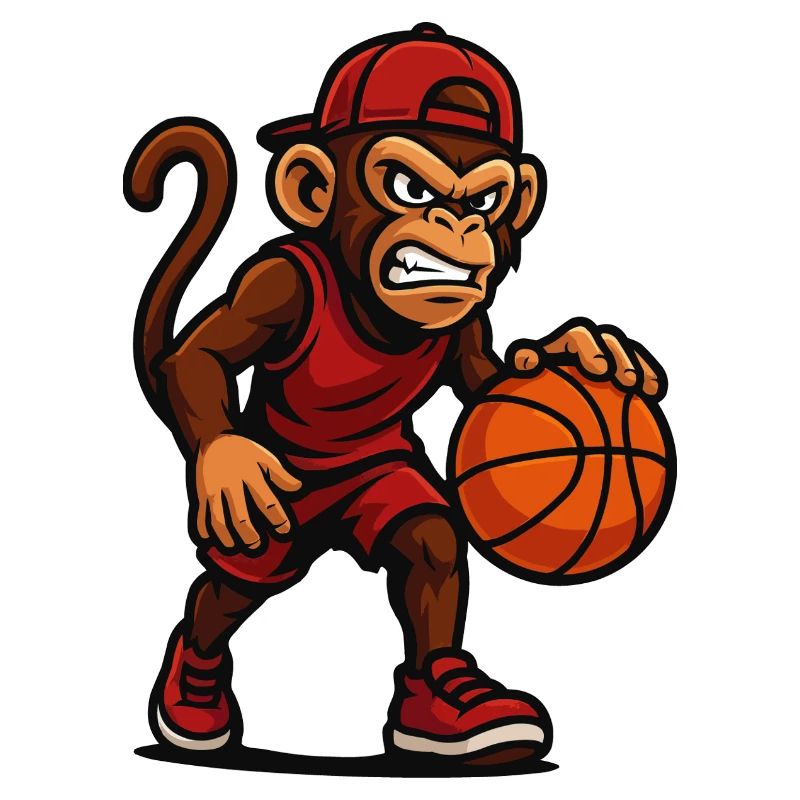 Monkey Comic Basketball