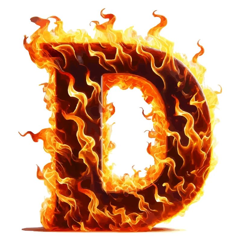 D Letter Fire