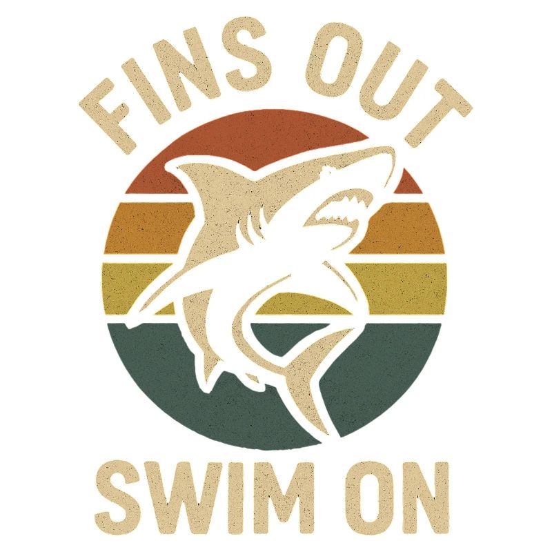 Nageoires déployées – requin au coucher du soleil