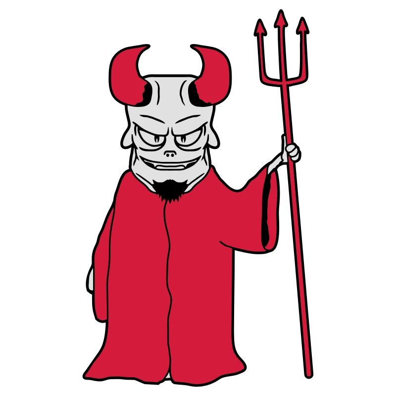 Manteau d'enfers M. Trident mal Satan grin