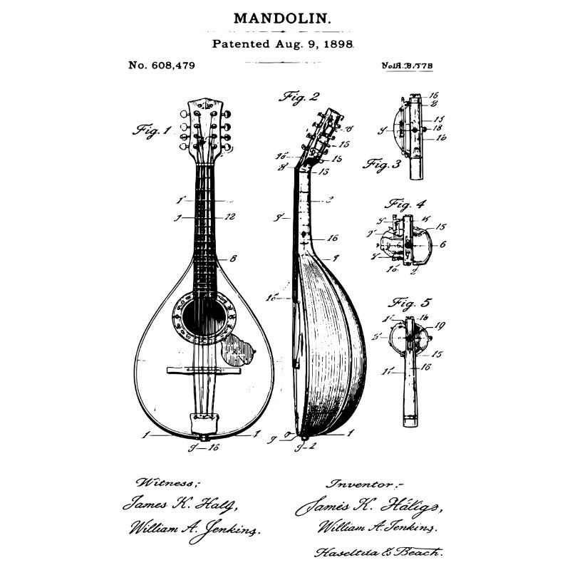 Mandoline Conception de plan vintage