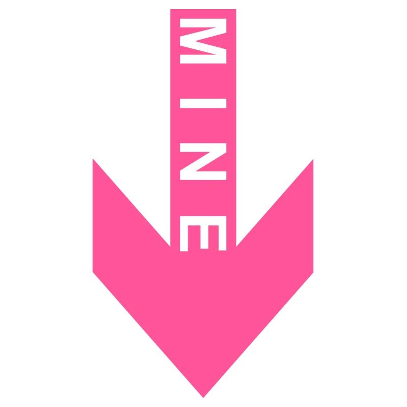 Mine flèche rose en bas