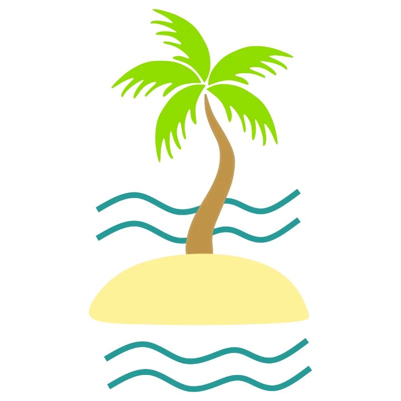 Palmier vert île mer