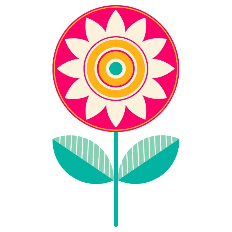 Fleur colorée mignonne