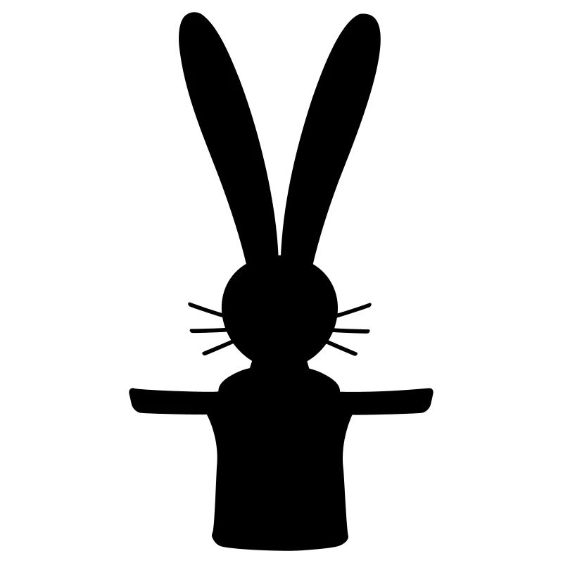 Lapin Chapeau Haut de forme Sorcier Lapin Sorcier Mignon