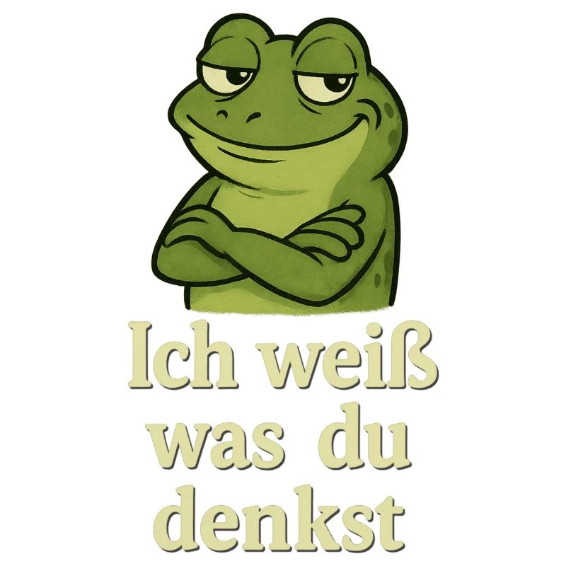 Frosch grinsend Ich weiß was du denkst