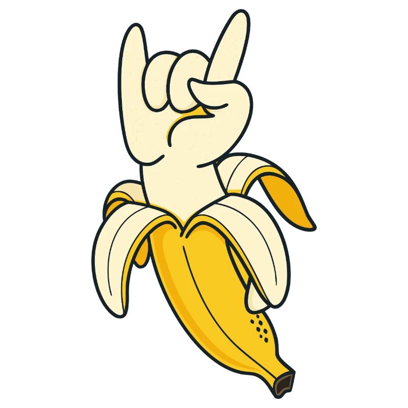 Banana Hand Gesture Illustration