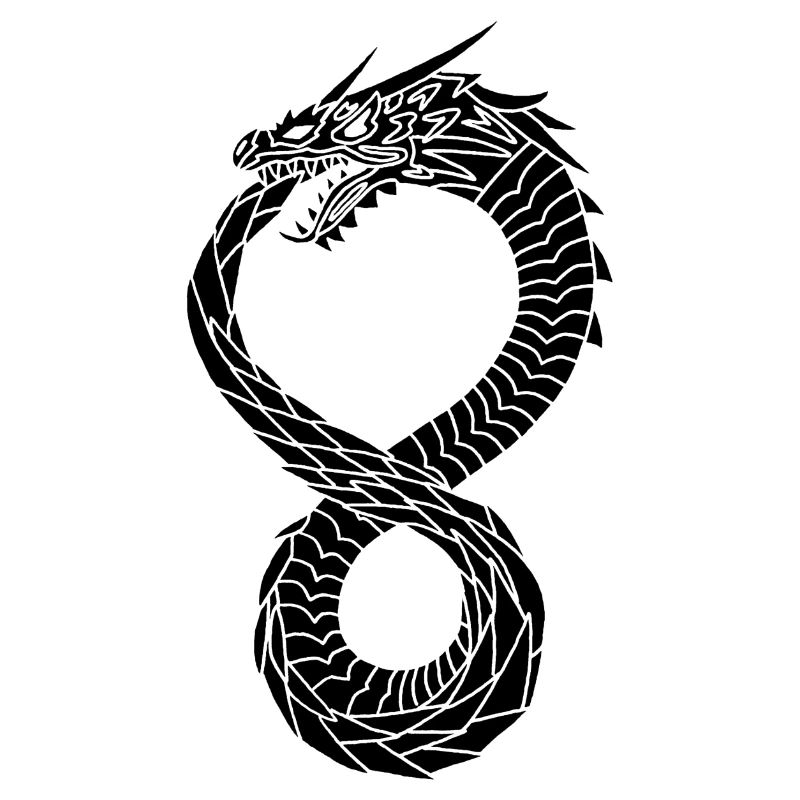 Schwarzer unendlicher Drache