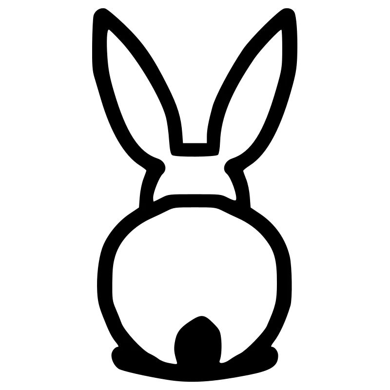 cute rabbit from behind