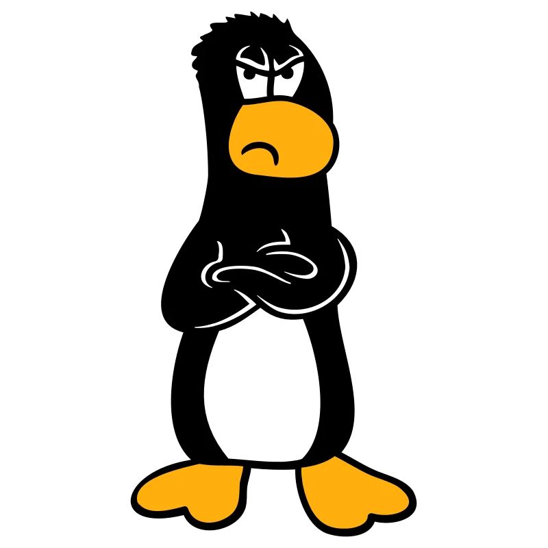 Pingouin En colère Offensé Bras croisés Aigre