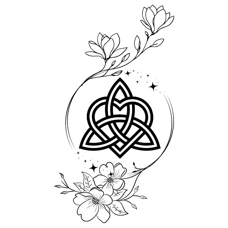 Schwarzer Schmuck eines Blumenbogens