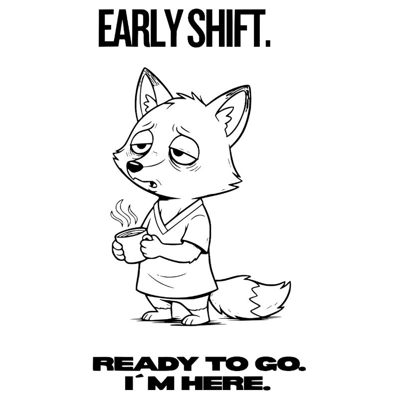  Early Shift Fox Shirt – Ready to go. I´m here.