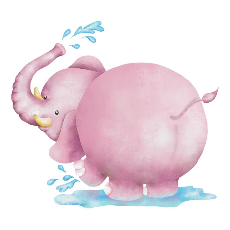 Éléphant rose