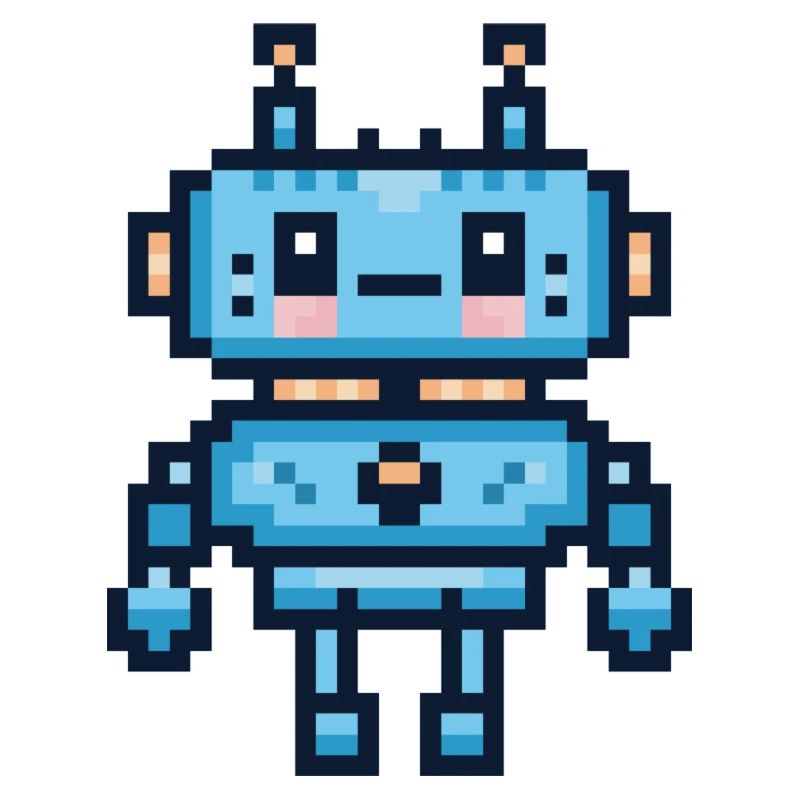 Pixel art robot