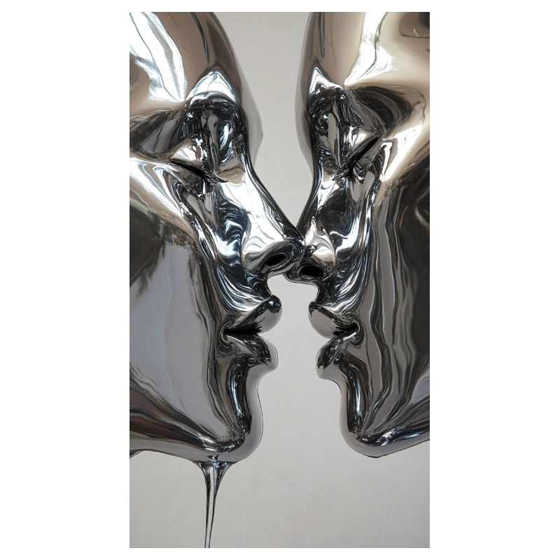Figurines Silver Kissing
