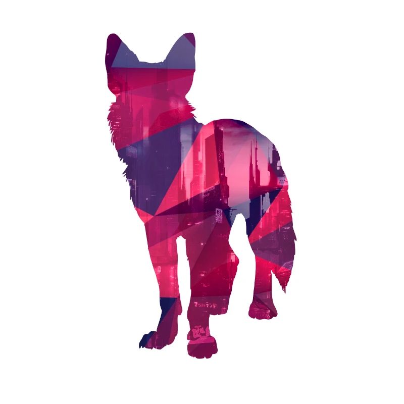 Chien basse poly - Chiens Low Poly Design