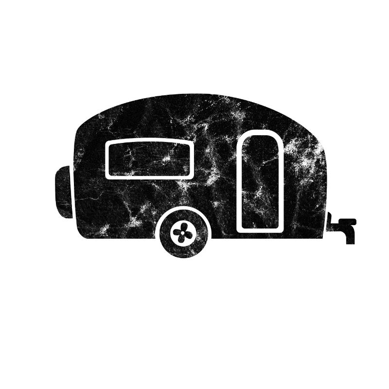 Caravan black distressed camping gift