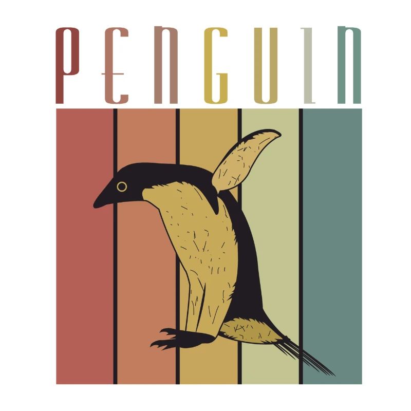 Pinguin Oldshool Geschenk Idee