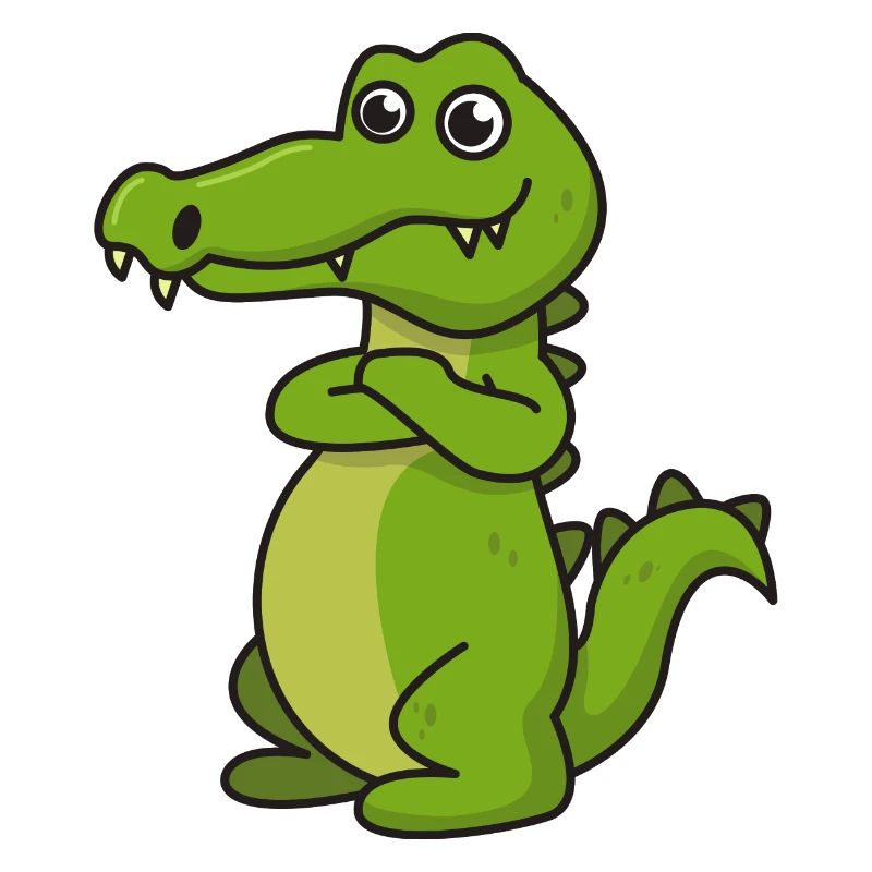 Krokodil Comic Geschenk Kroko Kind Echse Tier Nil