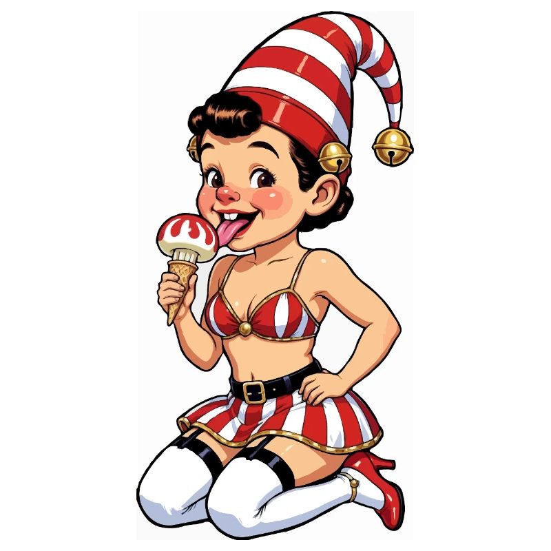 Leprechaun-Mädchen mit Eistüte