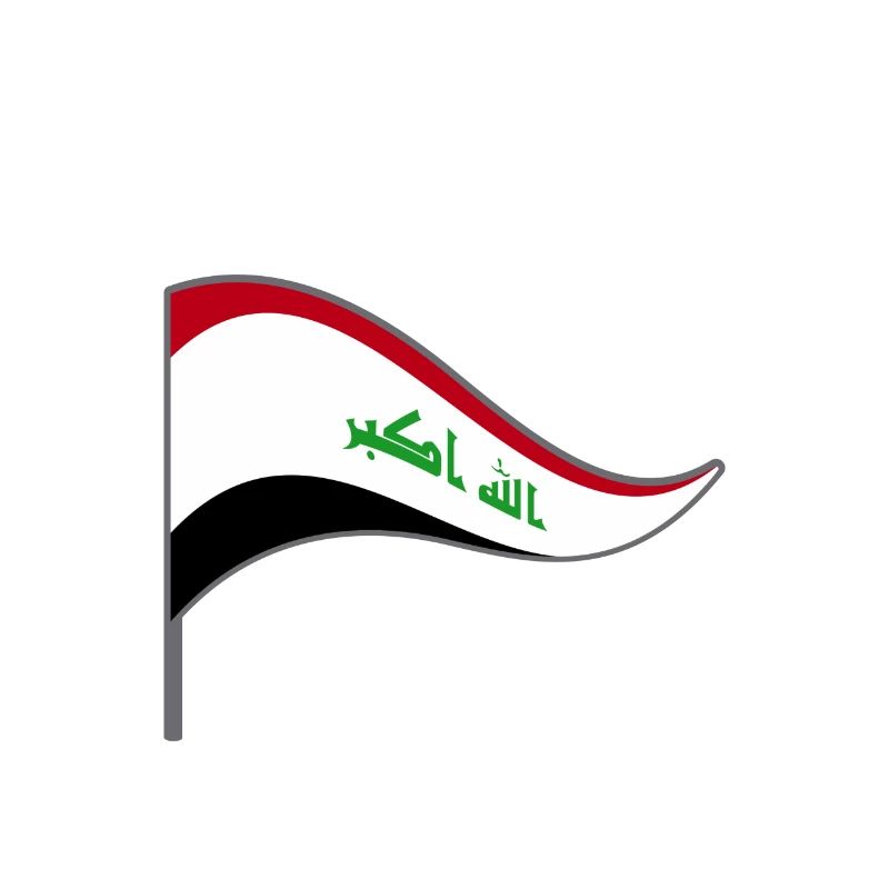 Irak Bagdad bannière couleurs drapeau drapeau du pays