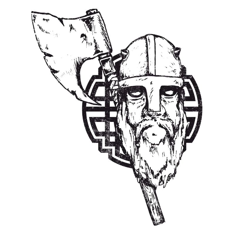 Vikings with ax and knots - crashed