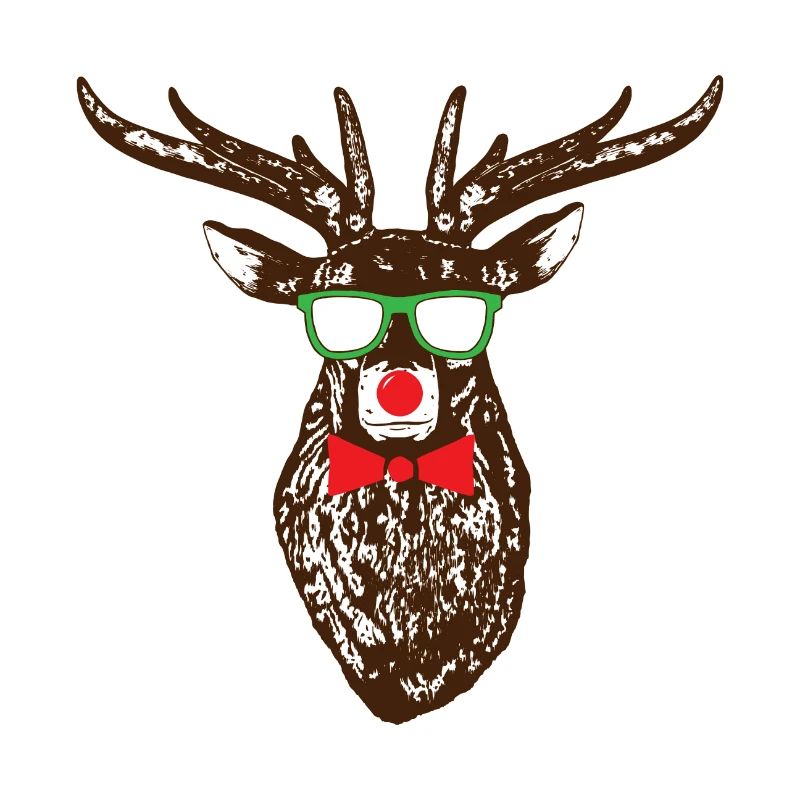 Moose Christmas Reindeer Nerd Geek Gift