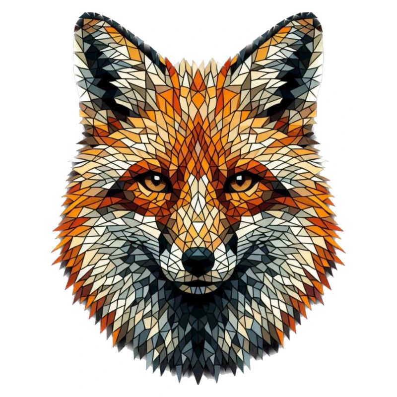 Fuchs im Mosaik-Stil