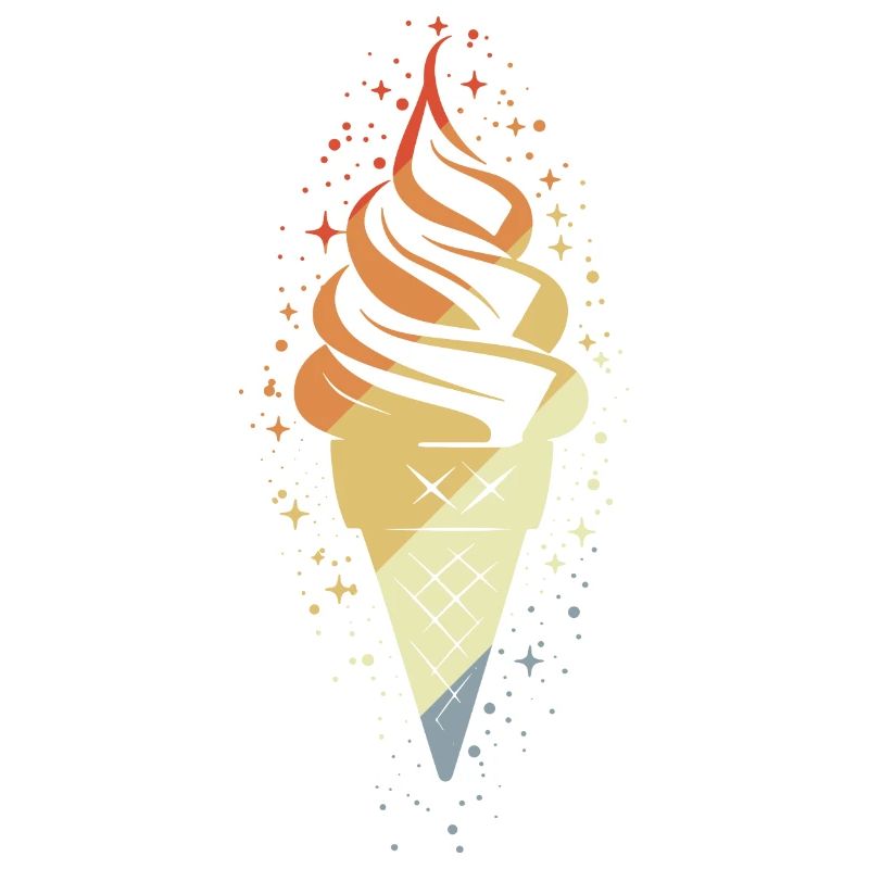 Cornet de crème glacée vintage